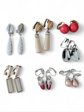 Lot of Seven Clip On Earrings